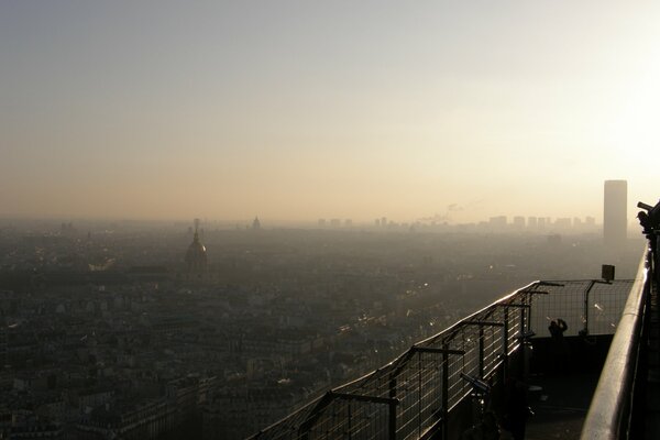 Paris Blick auf die Stadt aus der Höhe