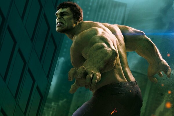 Hulk furioso de los Vengadores de filma