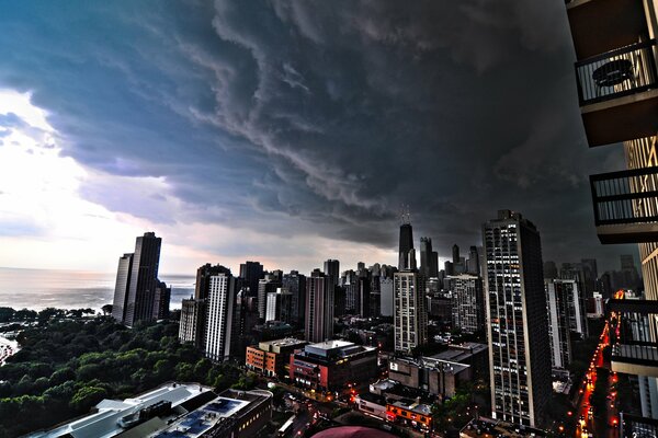 Gewitterwolke über Chicago