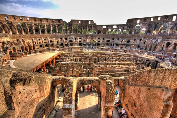 Ancien Colisée. Italie. Rome