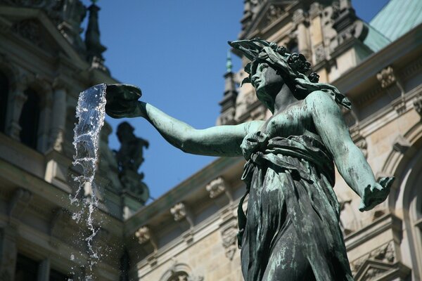 Antique fountain statue in Germany