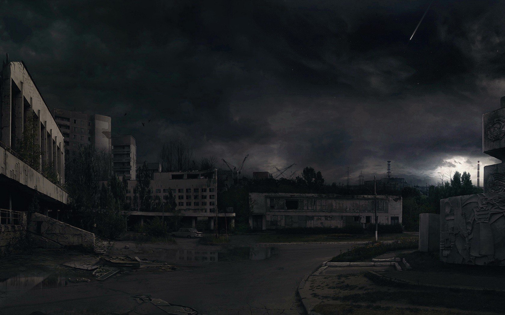 chernobyl destrucción noche