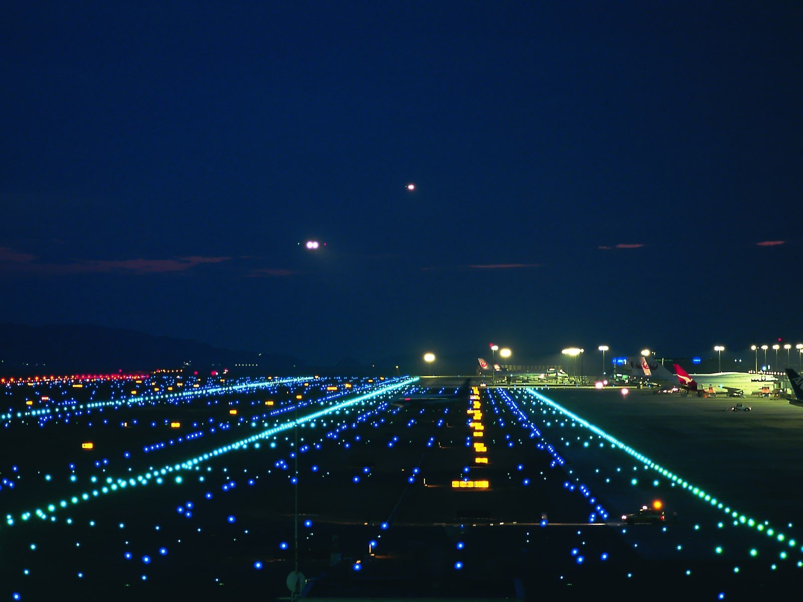 aéroport lumières piste