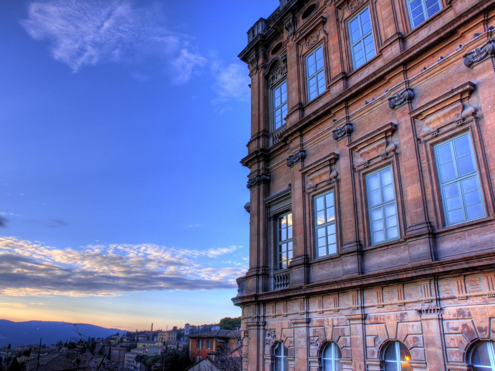 himmel fenster gebäude blau