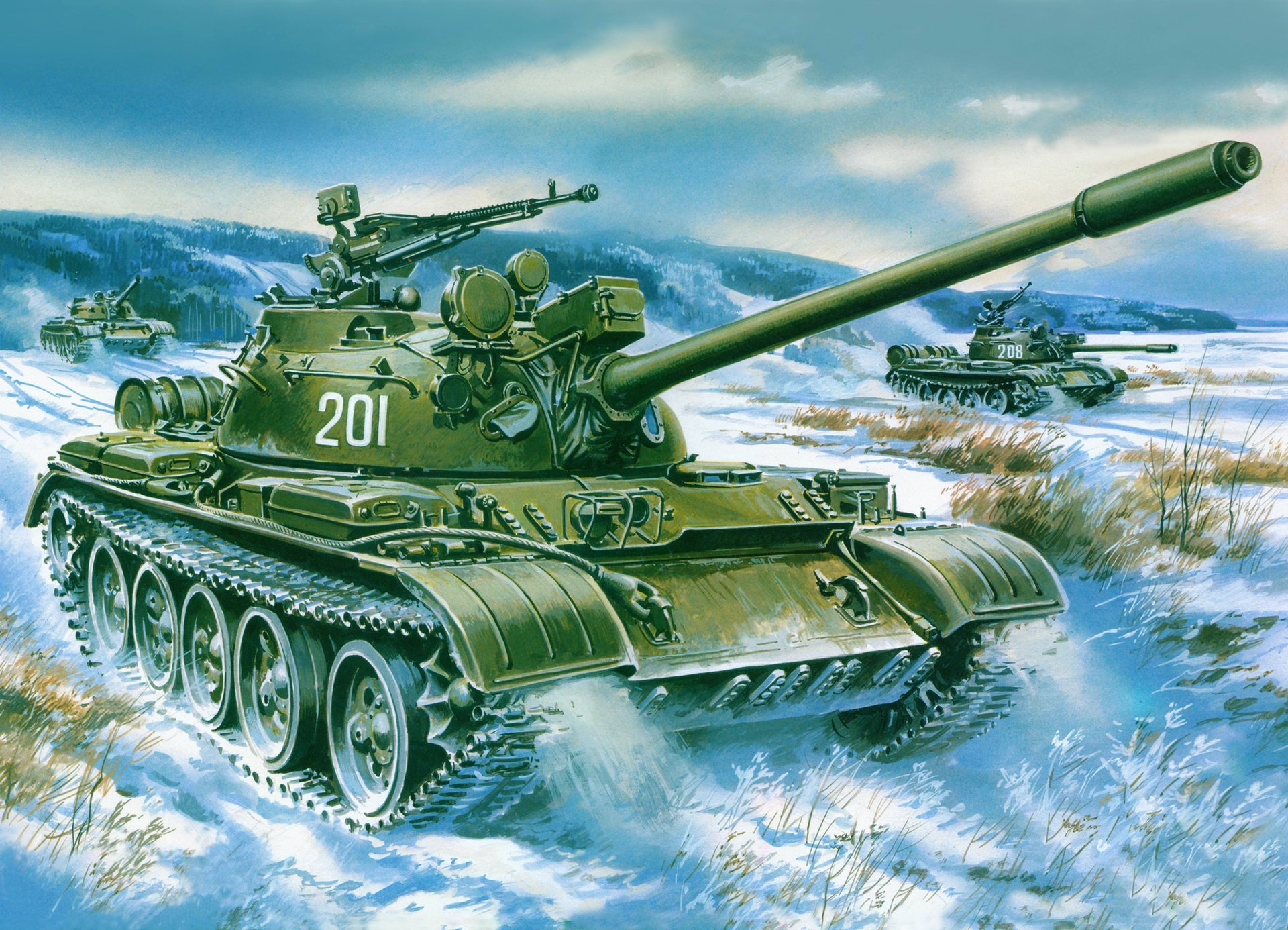 t-55a weapons tank armor wallpaper