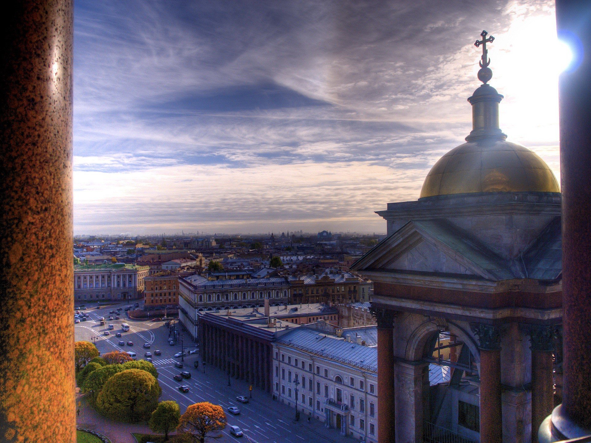 t. petersburg peter column st. isaac s cathedral road