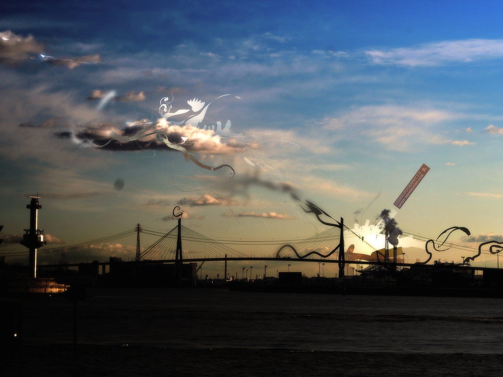 elaborazione ponte cielo