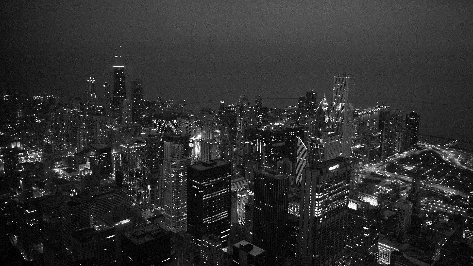 blanco y negro chicago noche