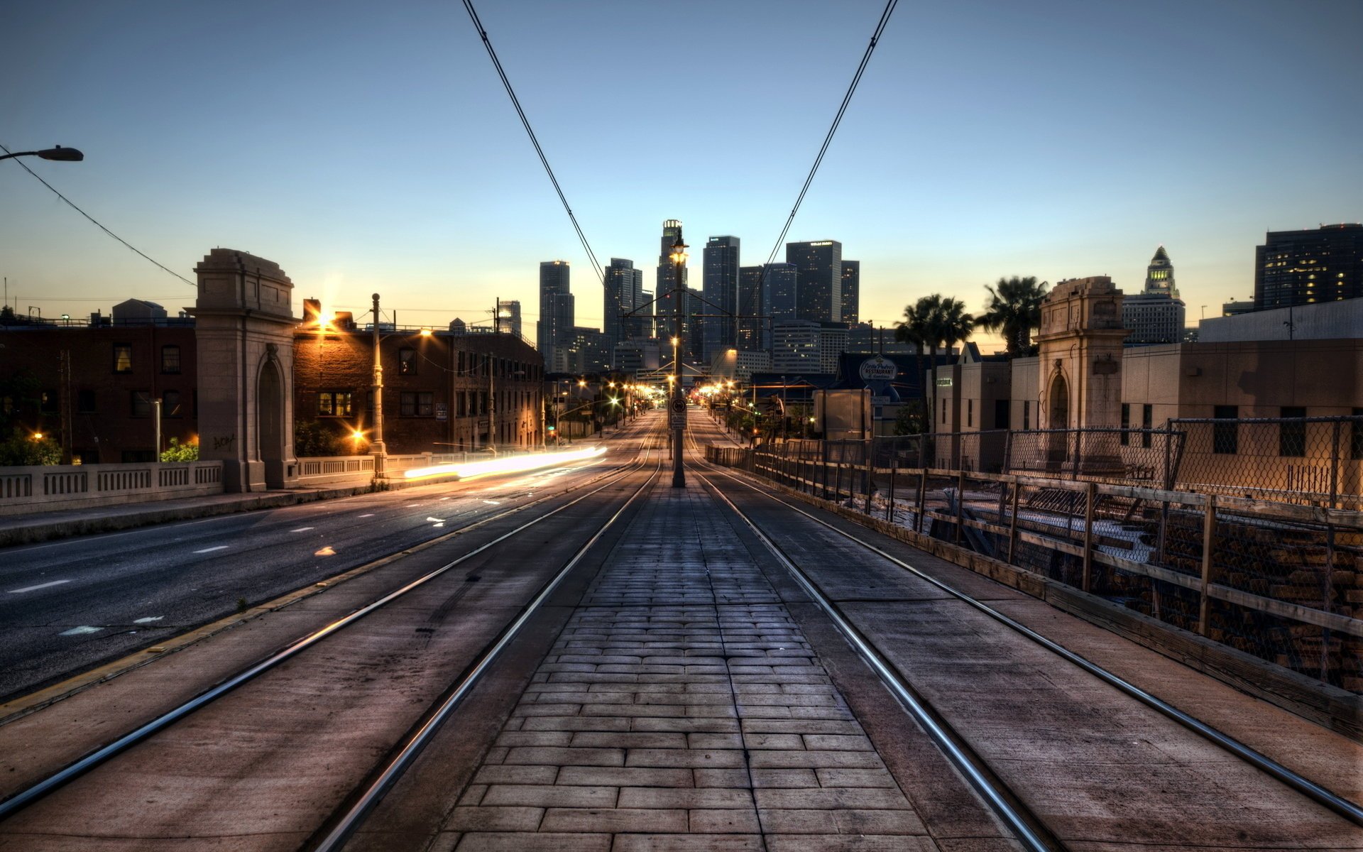 los angeles ville états-unis coucher de soleil