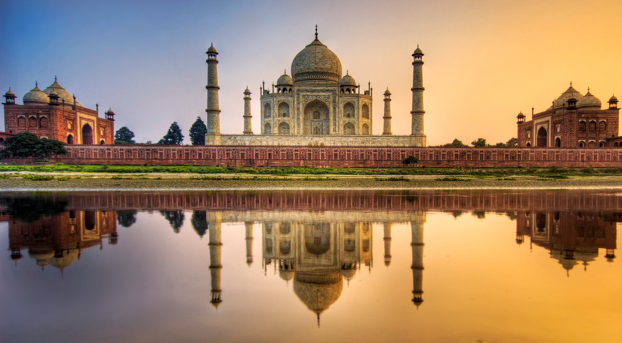 taj mahal fluss mausoleum