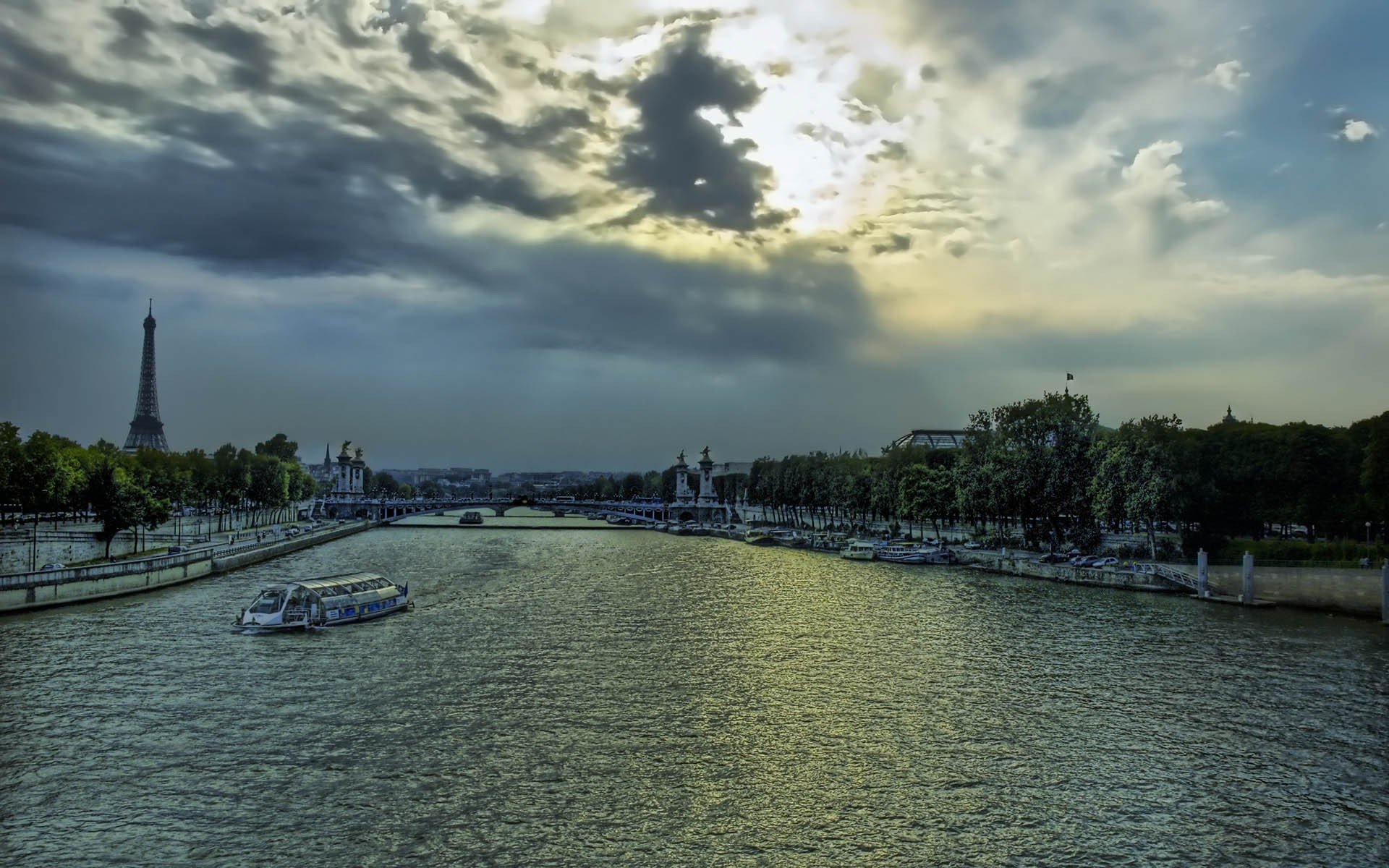 paris seine soir