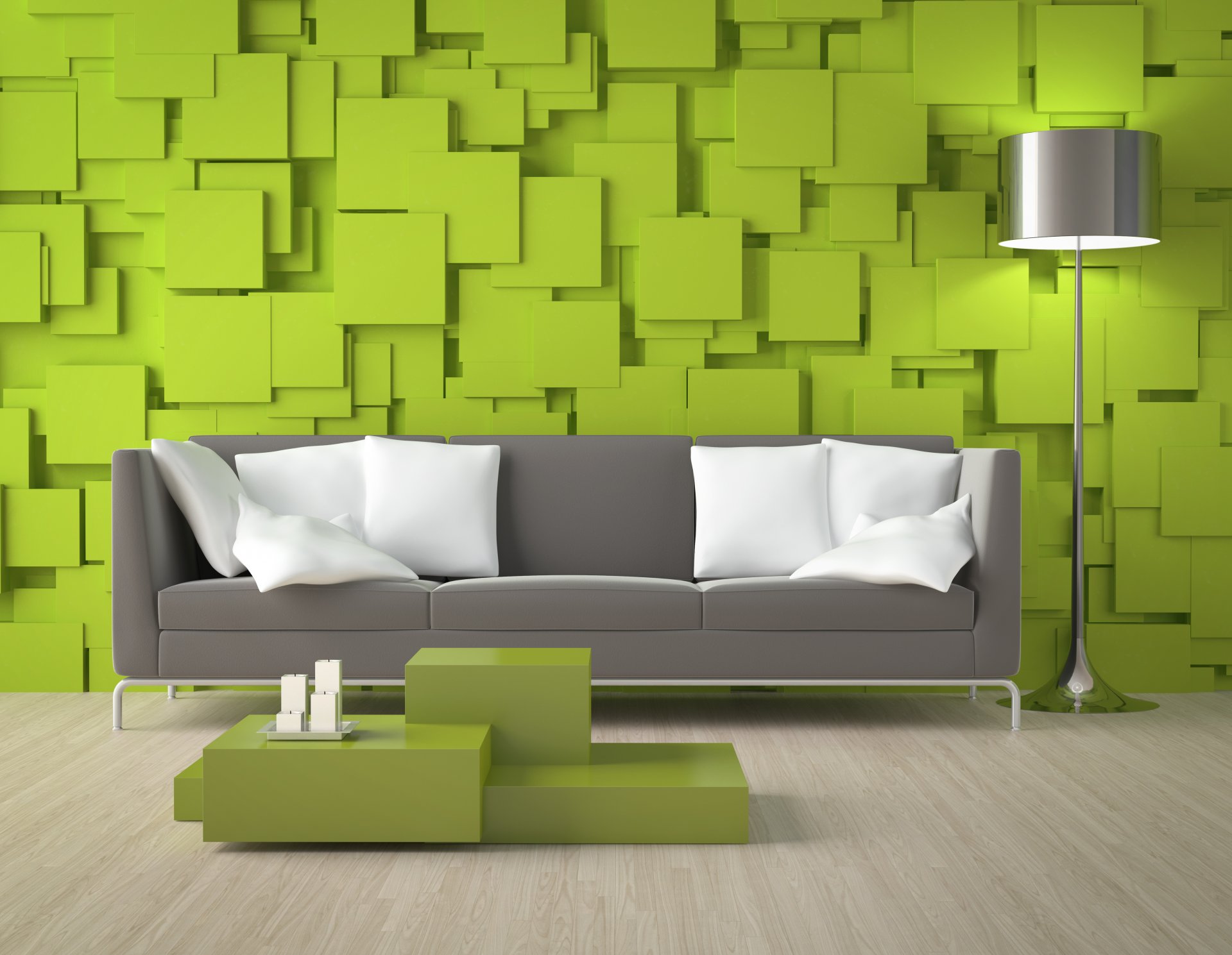 wall sofa green