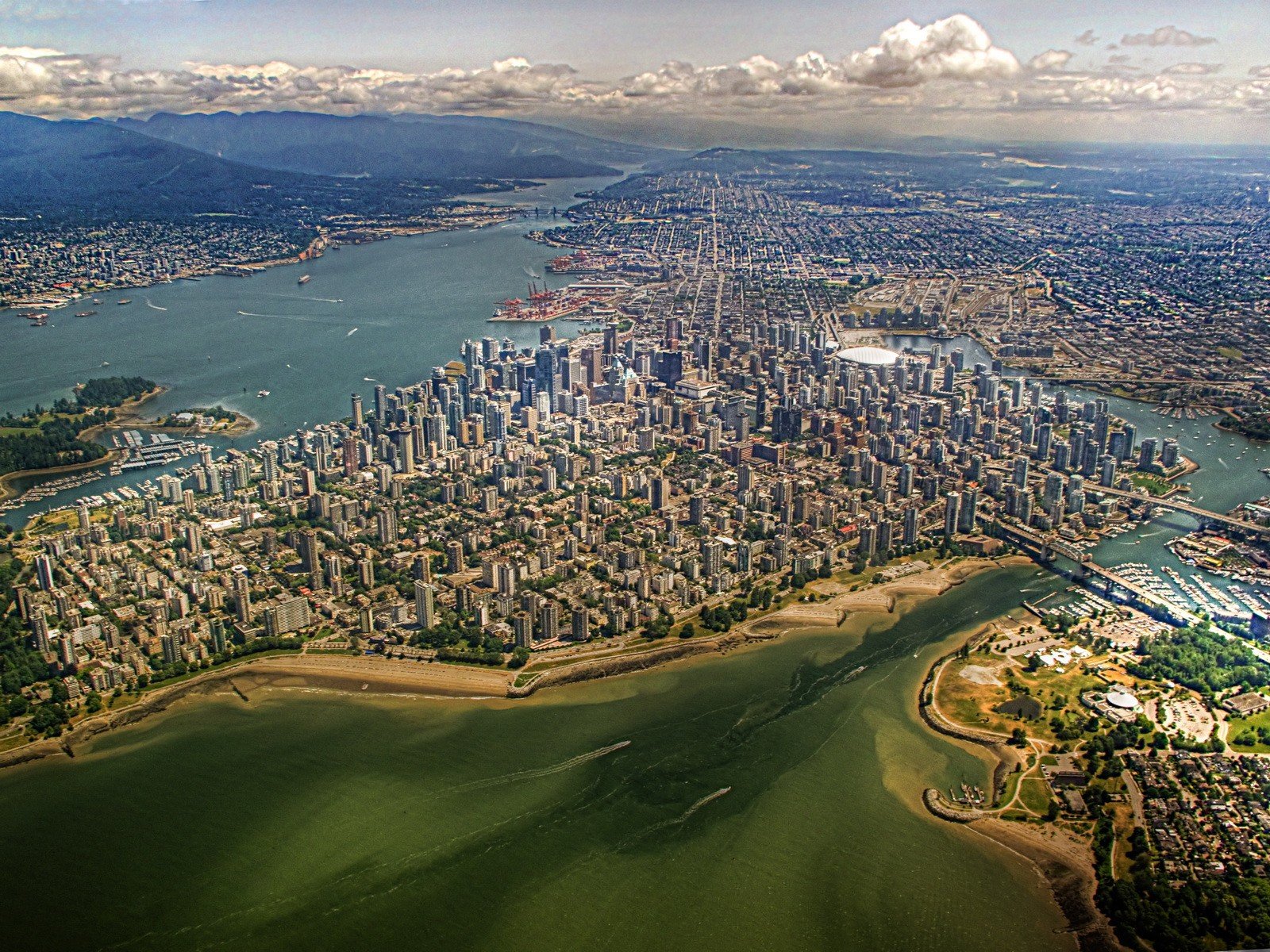 vancouver canada buildings from the top