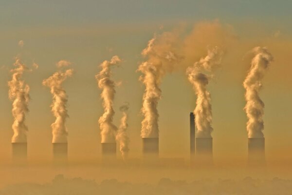 Smog dall inquinamento industriale. Foto scioccante