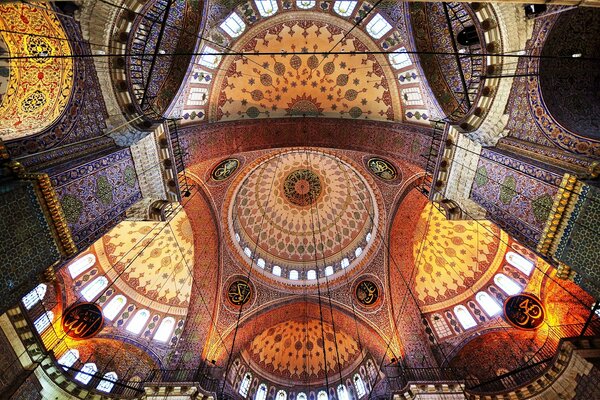 Türkische Moschee Nahaufnahme der Decke