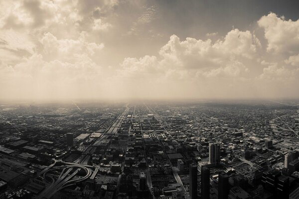 A bird s-eye view of the city