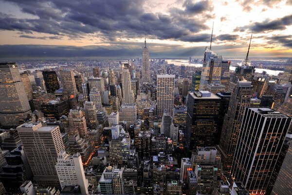 Gratte-ciel de New York à vol d oiseau