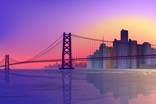 San Francisco, splendidamente riflesso nell oceano