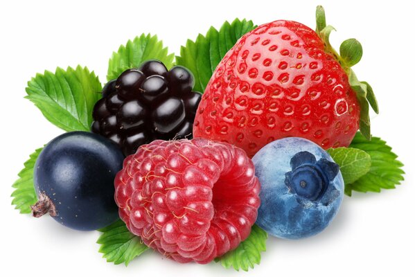 A variety of healthy berries