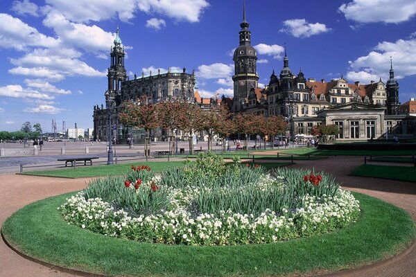 Hermosa Plaza en Dresde en Alemania