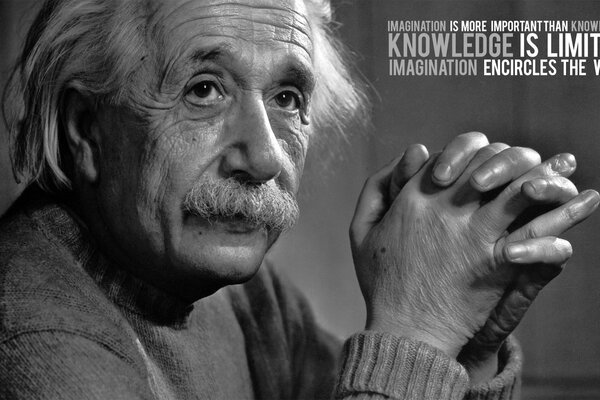 Image avec Einstein et sa citation à droite