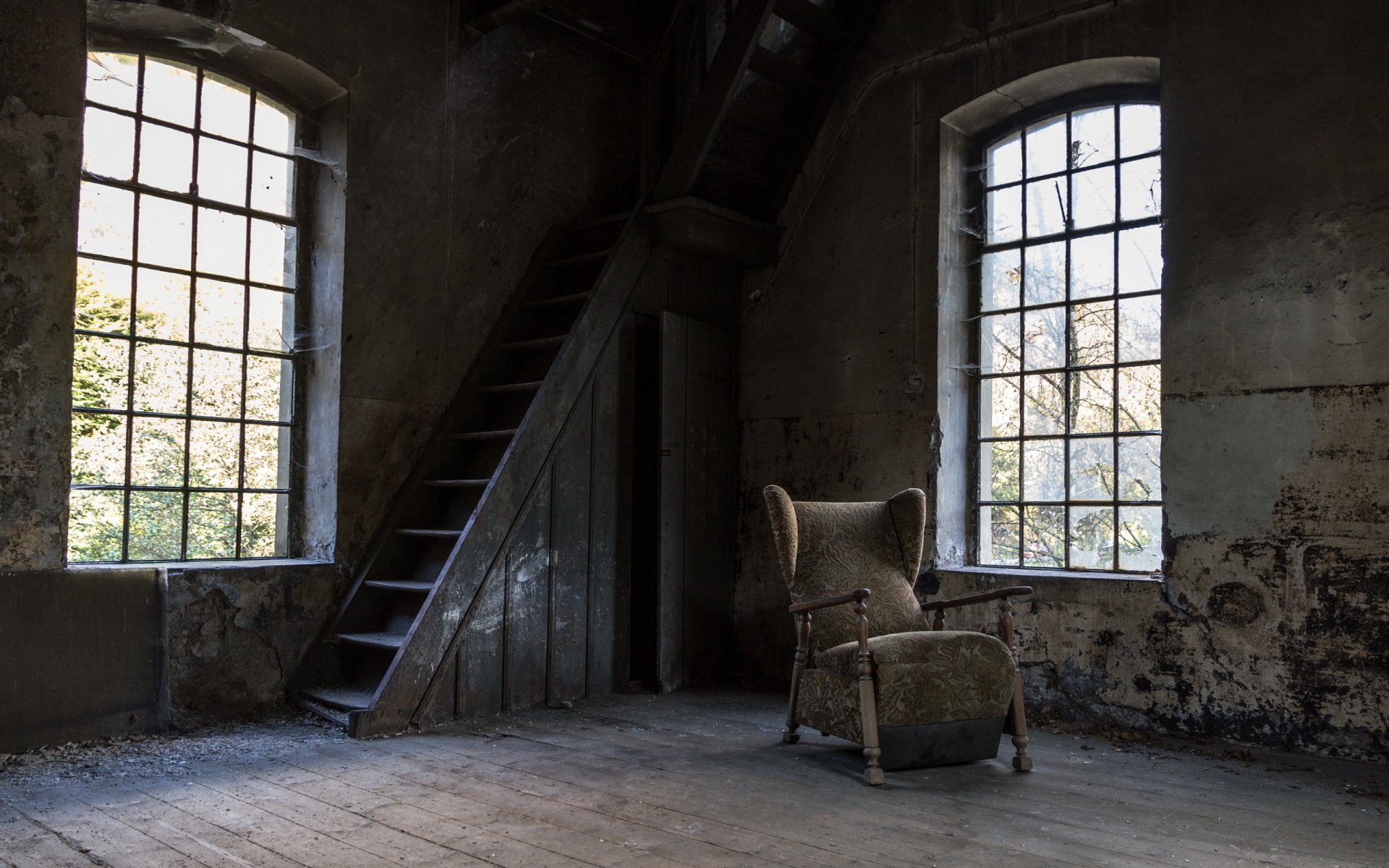 habitación ventanas sillón