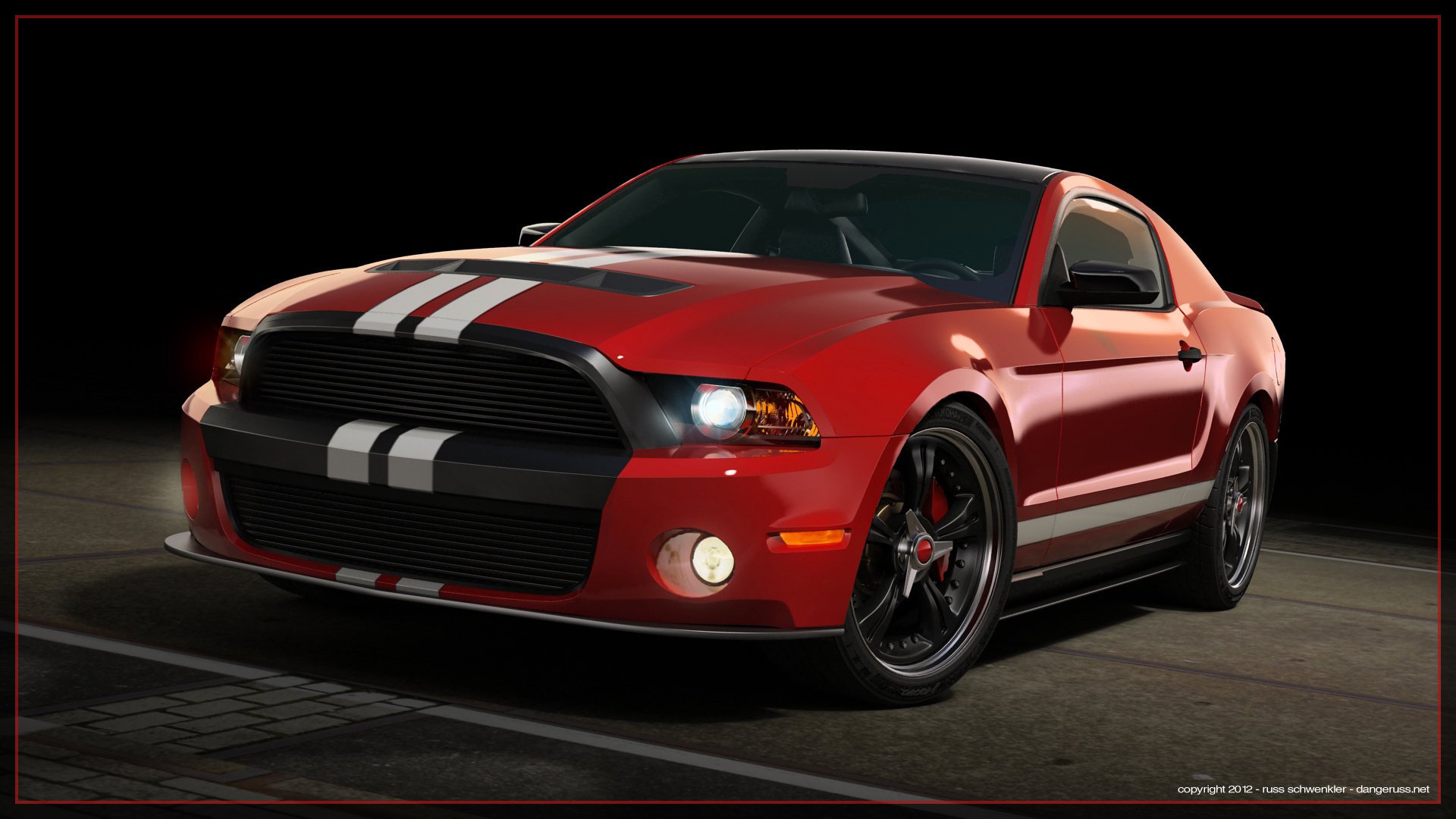 машина 3d ford mustang