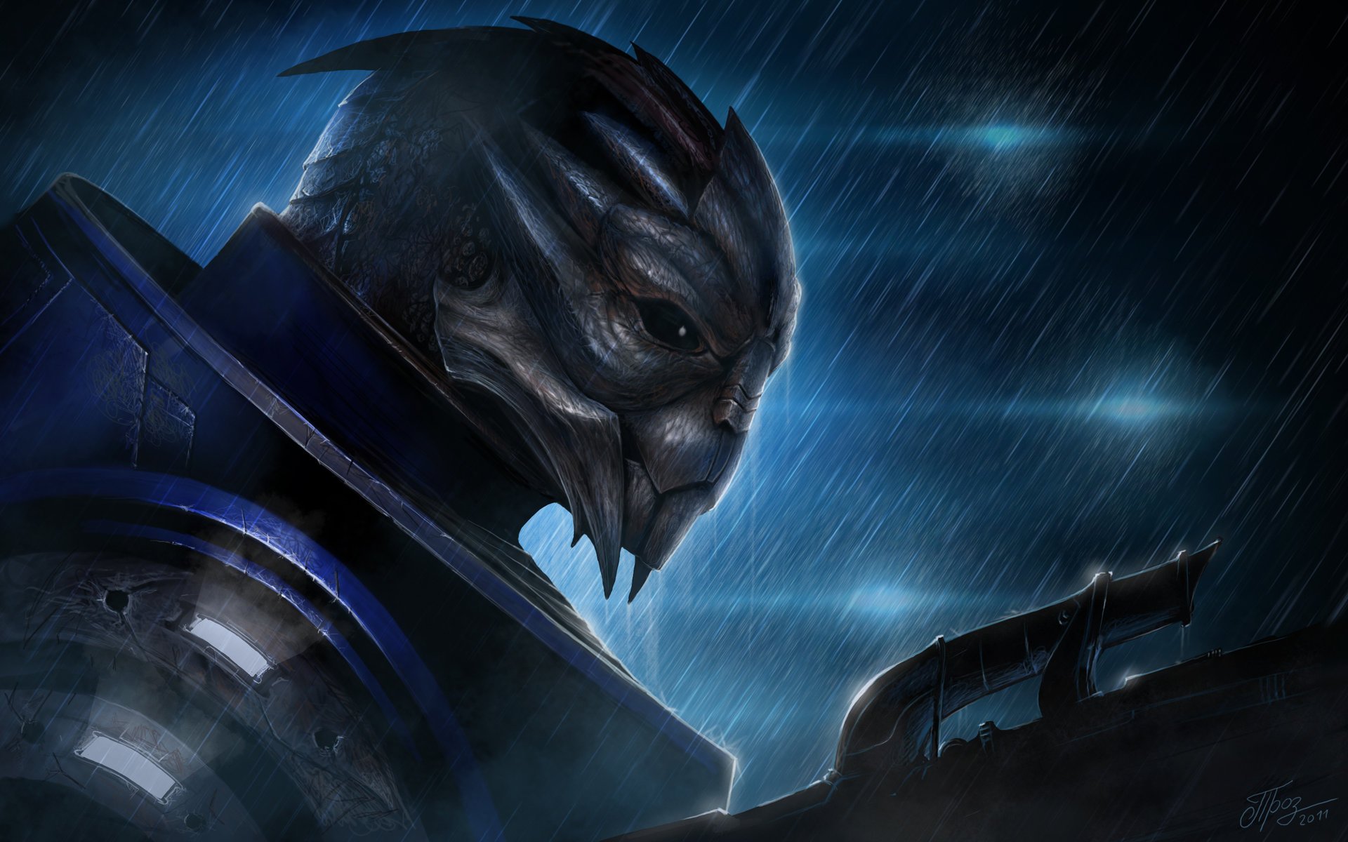 оружие garrus vakarian mass effect доспехи