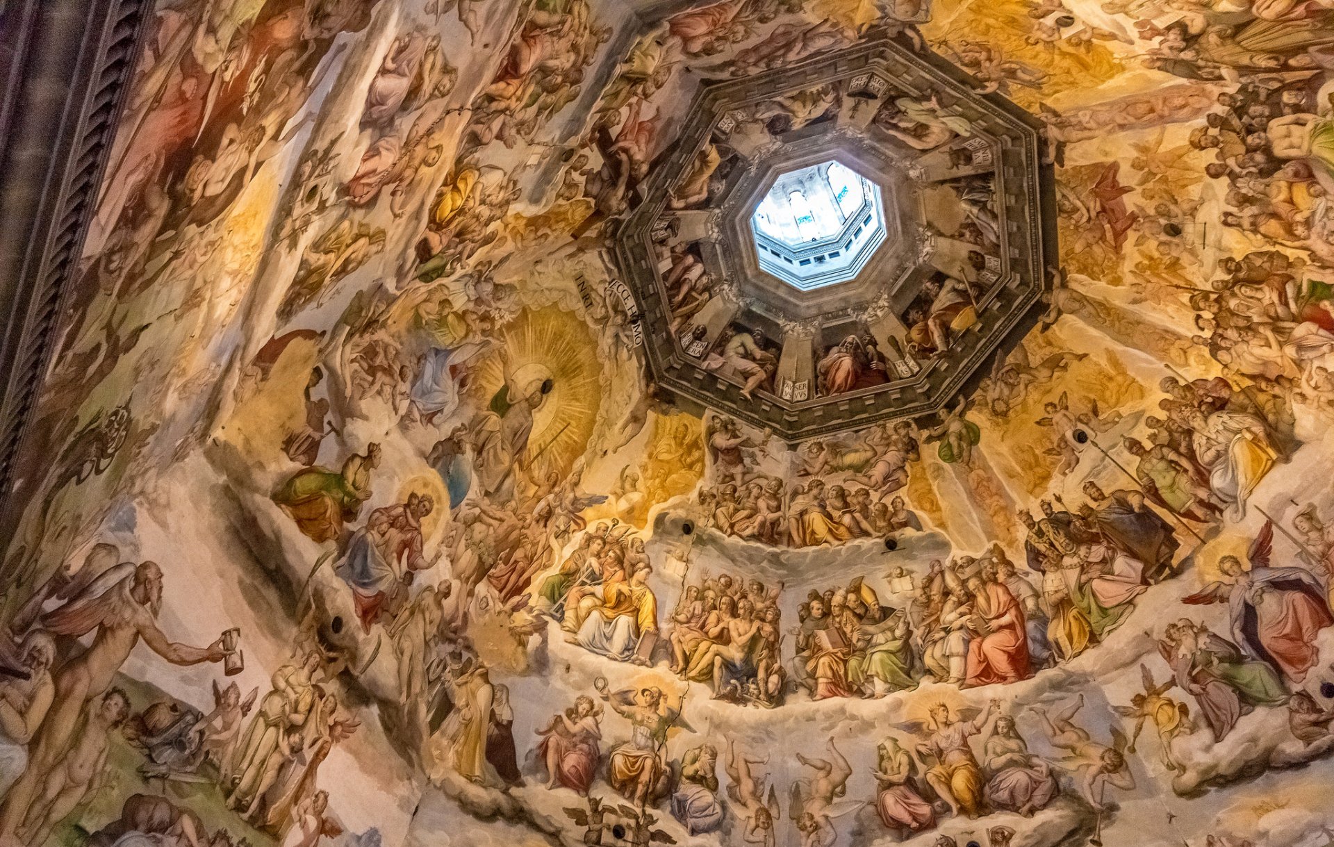 florence italy the cathedral of santa maria del fiore dome duomo painting fresco