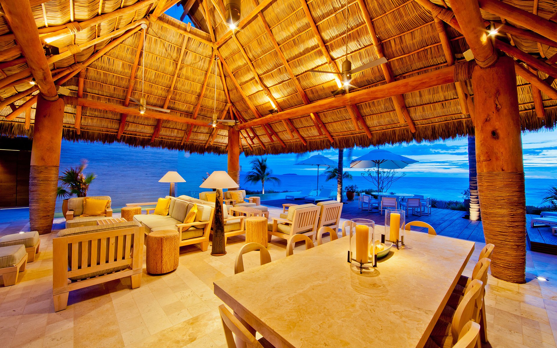 villa mexico interior luxury ocean sunset