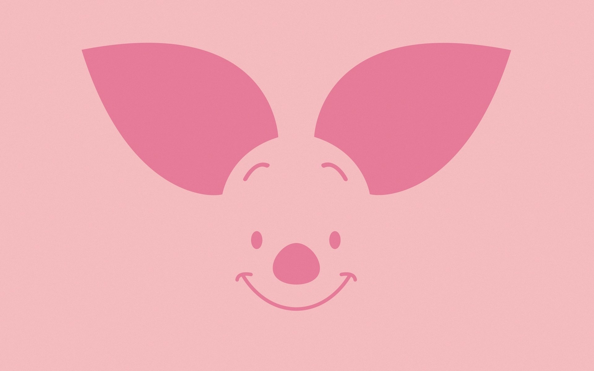 piglet minimalismo orejas ojos nariz cara sonrisa