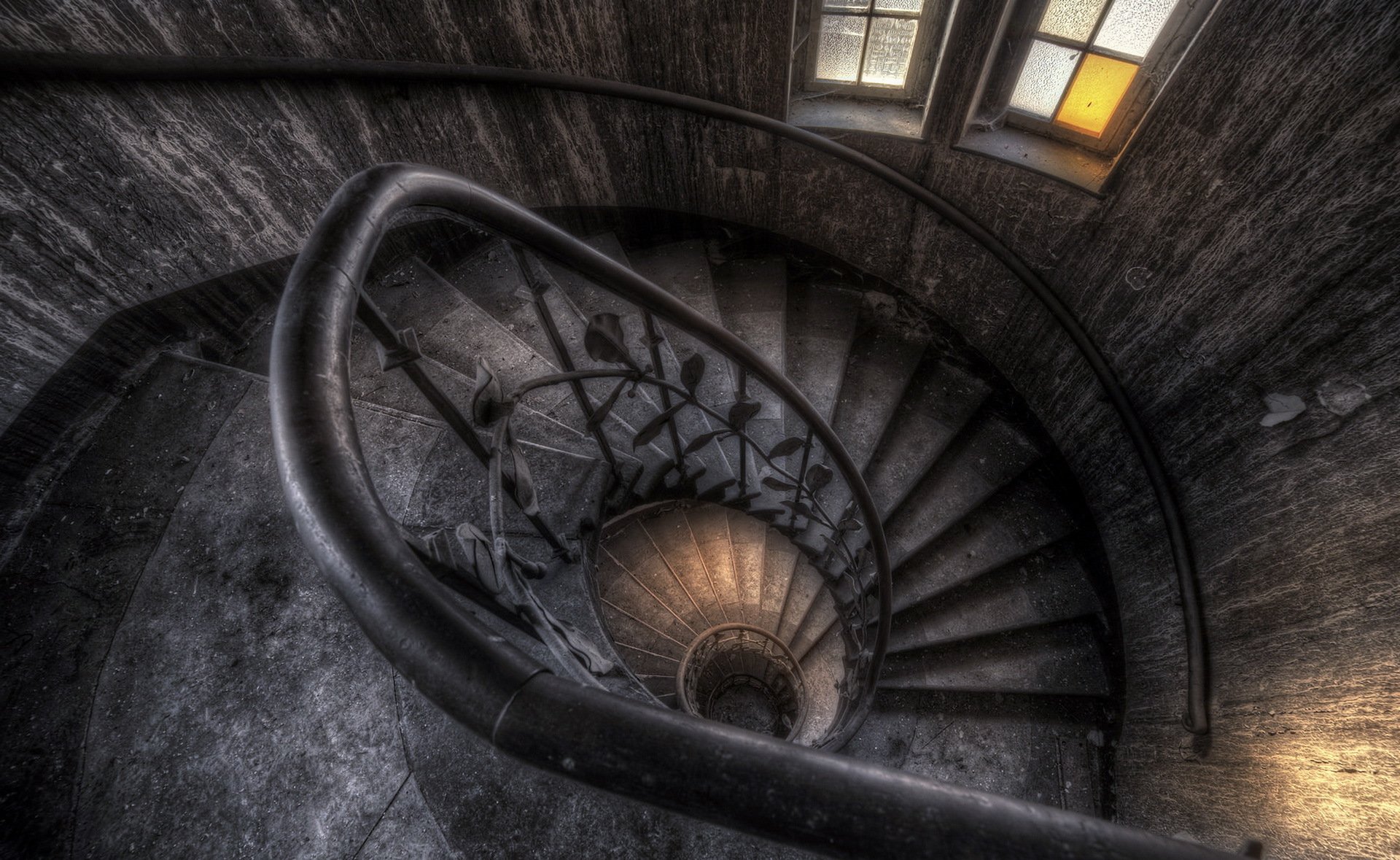 escalera ventana interior