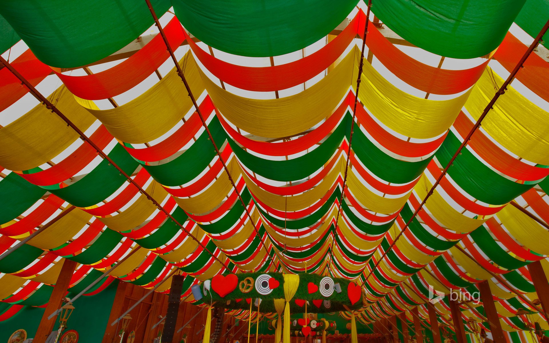 tenda della birra oktoberfest monaco di baviera germania colori vacanza