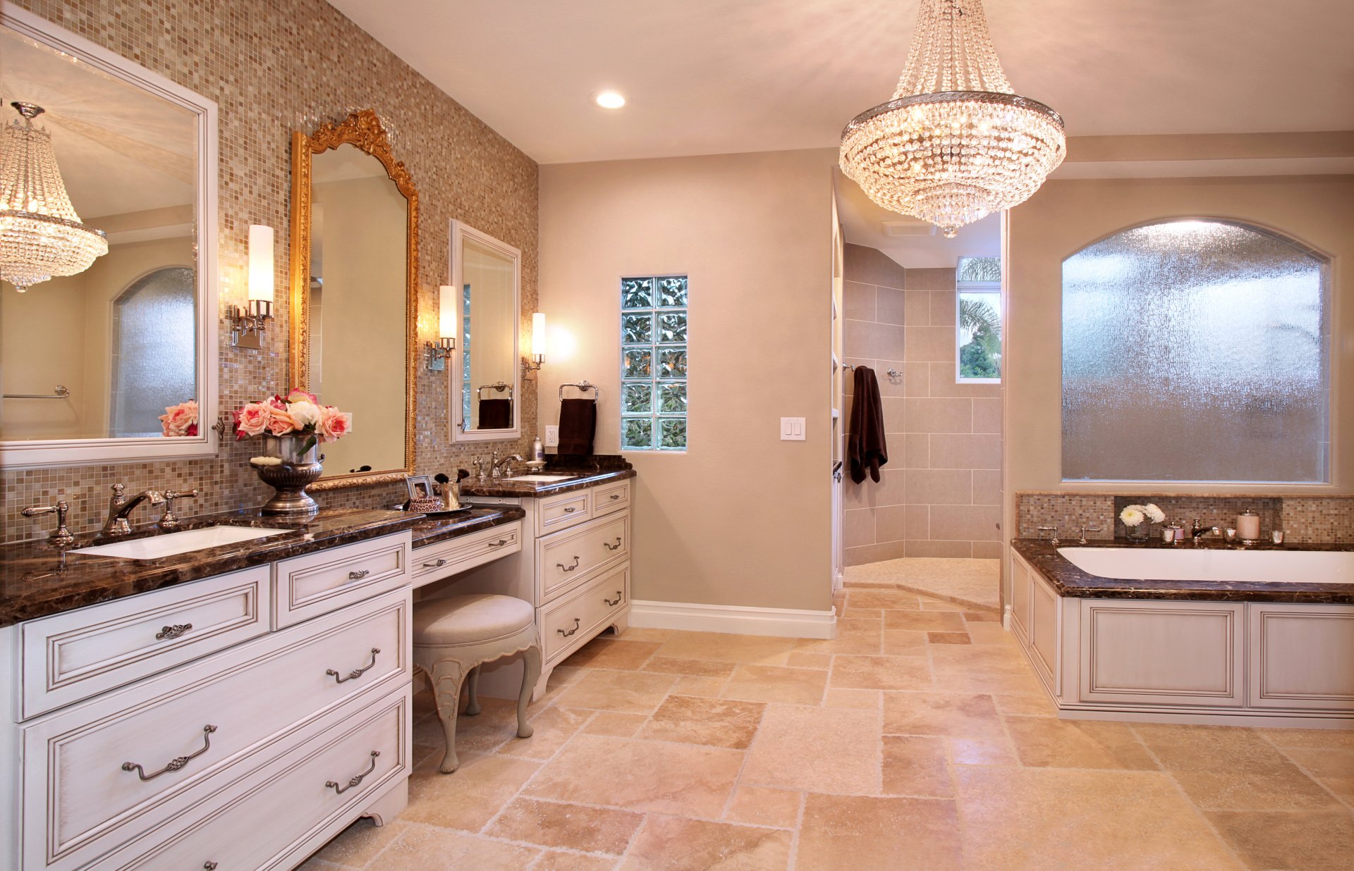 bathroom interior design chandelier mirror