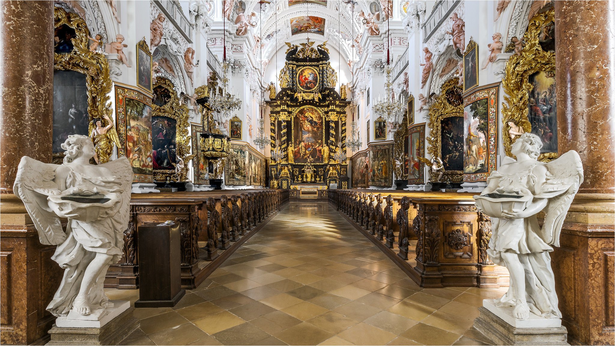 monasterio de garsten garsten austria catedral iglesia monasterio esculturas ángeles religión