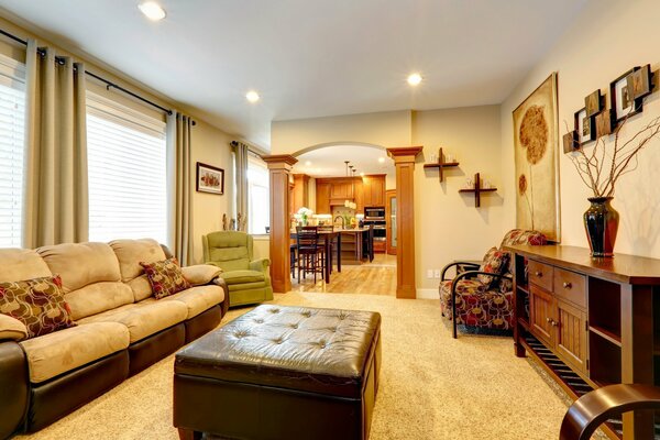 Modern interior of a rich house