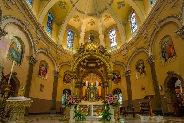 The architecture of the church and its altar