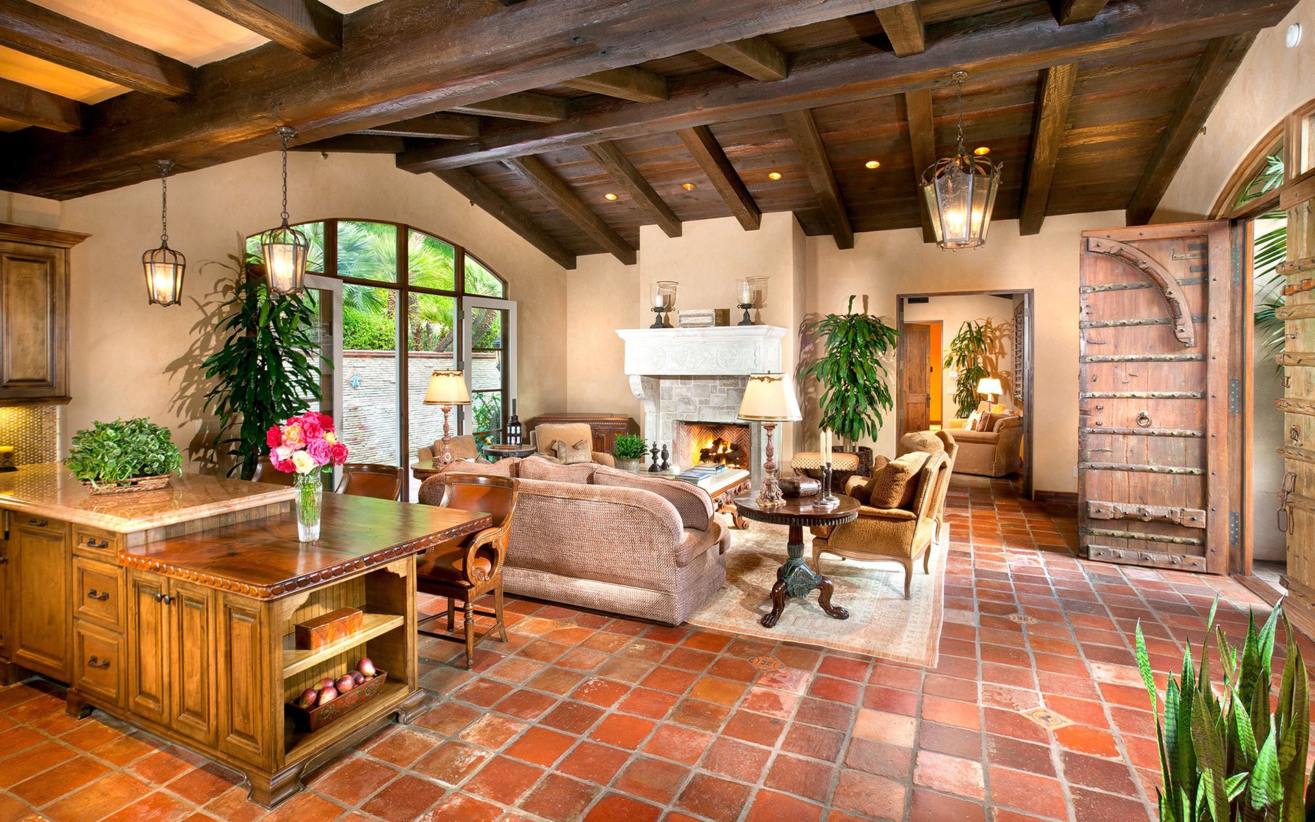 luxury living room ranch santa fe