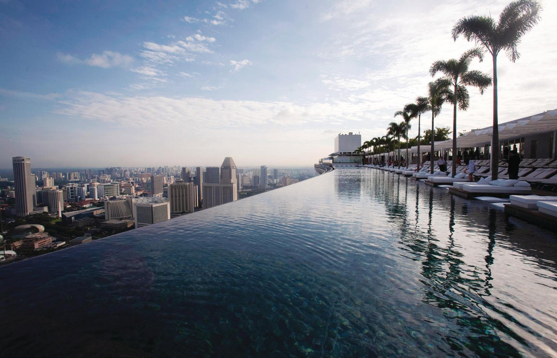 hotel marina bay sands singapur basen dach widok