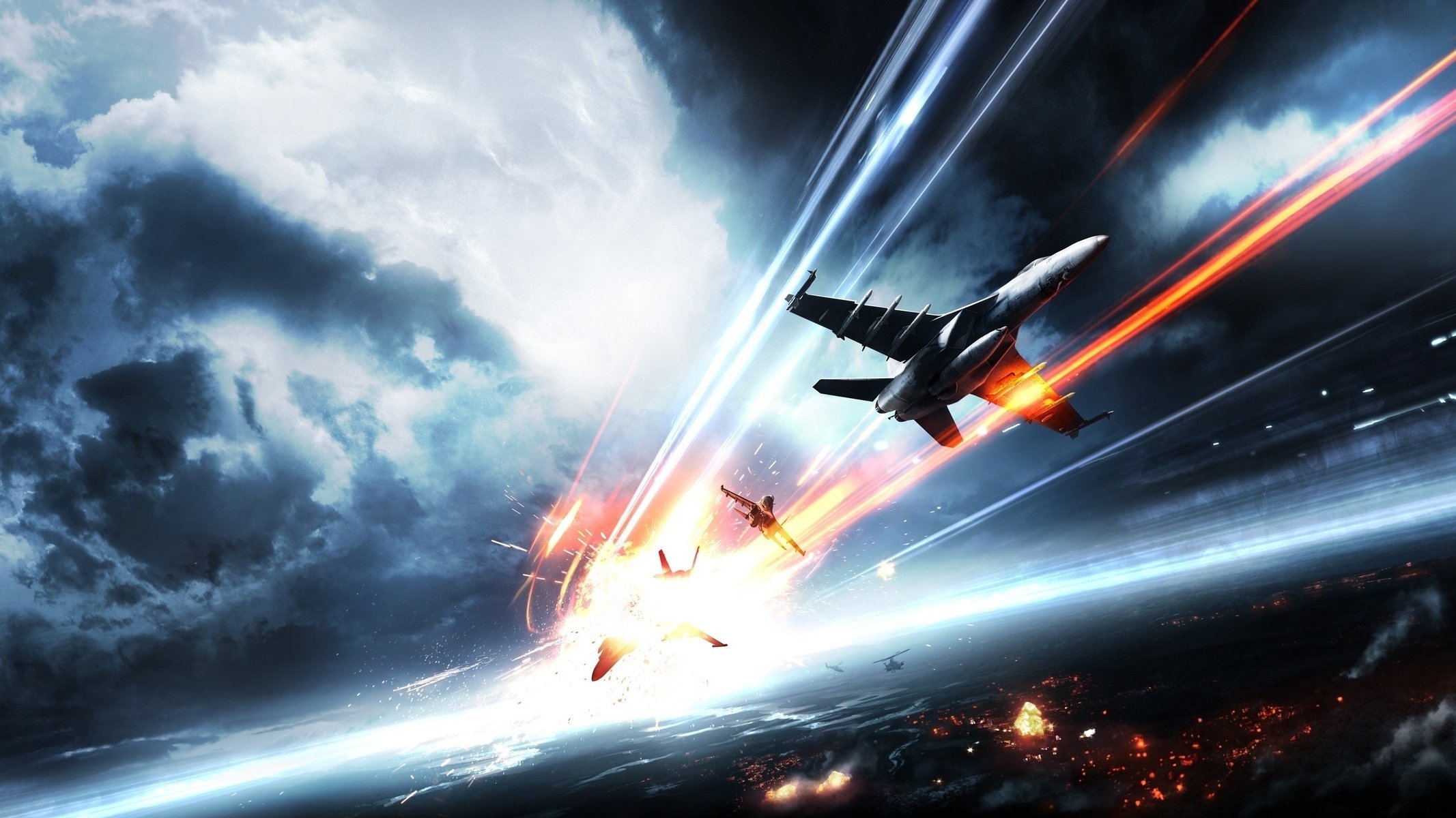 fighter flight sky lights battlefield 3 battlefield3