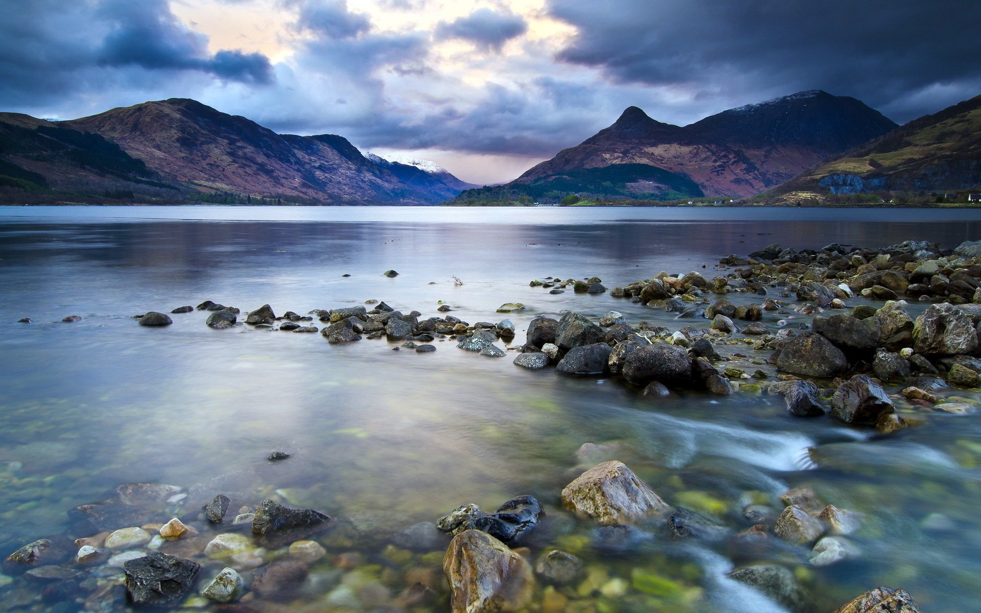 lake nature the sky mountains landscape