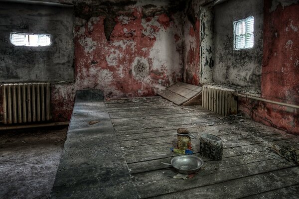 The interior of a prison cell in reality