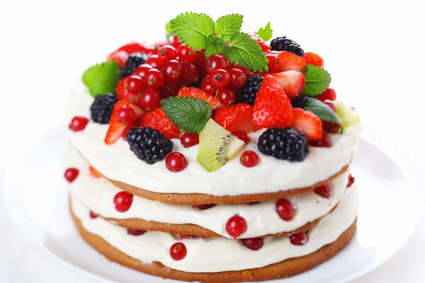 Mini dessert decorated with fruit