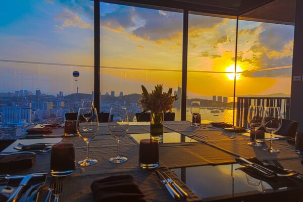 Sunset view from a wonderful restaurant