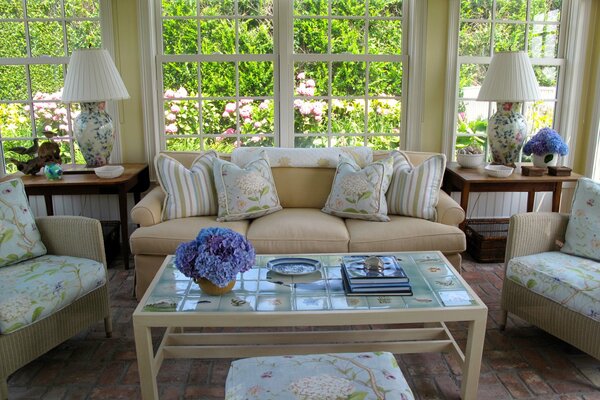 Living room with a cozy relaxed style