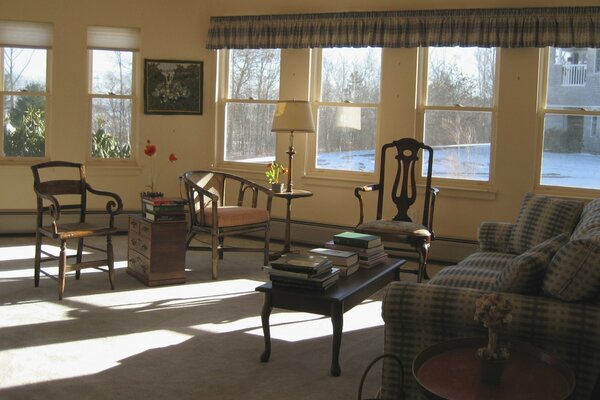 Interior of a living room in a house