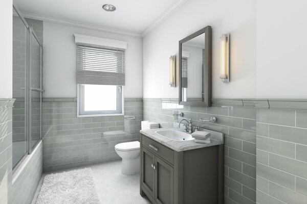 Bagno interno. Grafica 3d. Foto