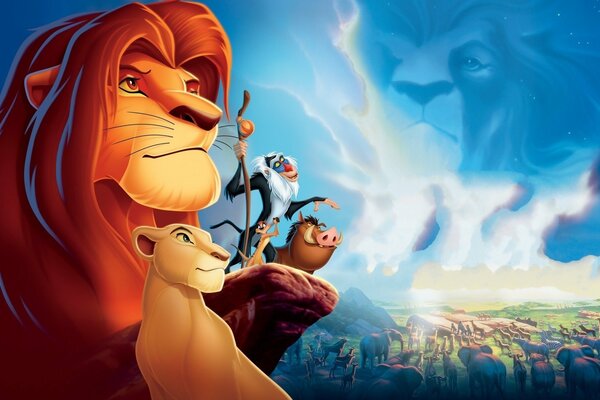 The most common cartoon the king and the lion 