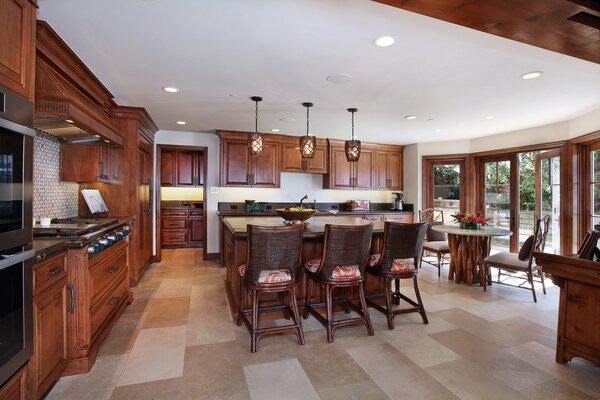 Beautiful interior of the dining area