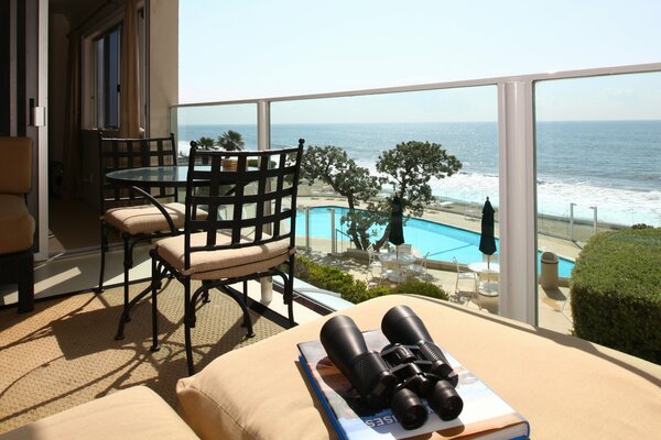 Villa avec vue sur la plage de sable